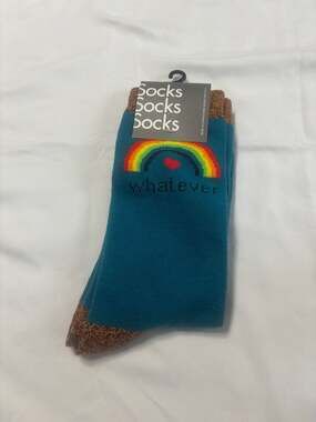 Urban Outfitters 'Whatever' Rainbow Crew Socks